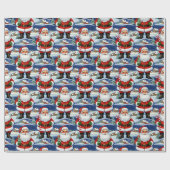 Vintage Kitsch Kris Kringle ラッピングペーパー (フラット)
