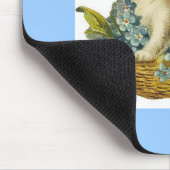 Vintage Kitty in Basket Mouse Pad マウスパッド (コーナー)