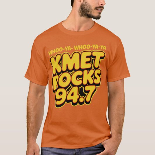 Vintage KMET Rocks 94.7 Tシャツ (正面)