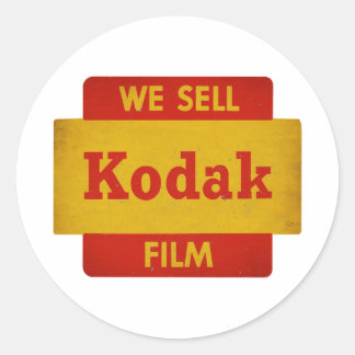 Vintage Kodak Film sign ラウンドシール