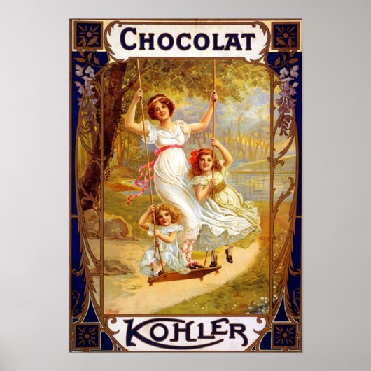 Vintage Kohler Chocolat Advertisement ポスター (正面)