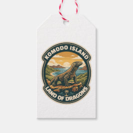 Vintage Komodo Island National Park Indonesia ギフトタグ