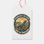 Vintage Komodo Island National Park Indonesia ギフトタグ (裏面)