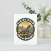 Vintage Komodo Island National Park Indonesia ポストカード (スタンド正面)