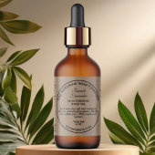 Vintage Kraft Paper Style Cosmetics Bottle Label ラベル