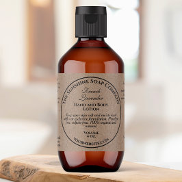 Vintage Kraft Paper Style Cosmetics Bottle Label ラベル