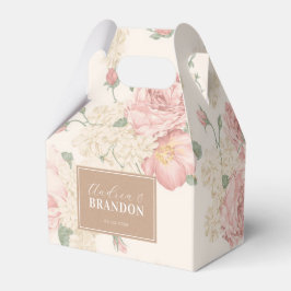 Vintage Kraft Rose Garden Floral Names Wedding フェイバーボックス