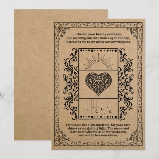 Vintage Kraft Sun Celestial Heart シーズンカード (正面/裏面)