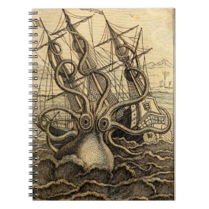 Vintage Kraken Print ノートブック