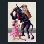 Vintage Krampus ポスター<br><div class="desc">Vintage restored, high quality Krampus poster.</div>