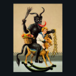 Vintage Krampus Art ポスター<br><div class="desc">Vintage restored, high quality Krampus poster.</div>