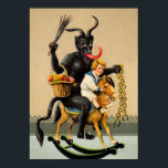 Vintage Krampus Art ポスター<br><div class="desc">Vintage restored,  high quality Krampus poster.</div>