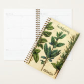 Vintage Küchenkräuter Basilikum Minze Rosmarin プランナー手帳 (ディスプレー)