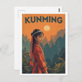 Vintage Kunming, China Travel ポストカード (正面/裏面)
