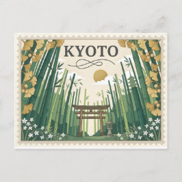 Vintage Kyoto Japan Travel Poster Art ポストカード