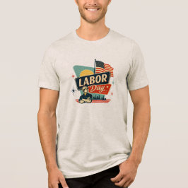 Vintage Labor Day / Día del Trabajo Retro トライブレンドTシャツ