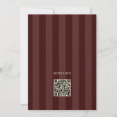 Vintage  Lace Burgundy Save the Date (裏面)