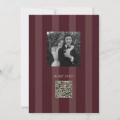Vintage Lace Burgundy Wedding Invitation 招待状 (裏面)