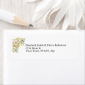 Vintage Lace & Daisies Floral Wedding Address ラベル (インサイチュ)