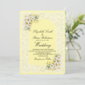 Vintage Lace & Daisies Wedding Invitation 招待状 (スタンド正面)