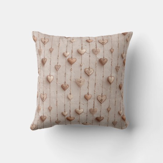 Vintage Lace Heart Strings クッション (裏面)