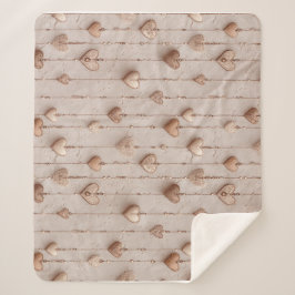 Vintage Lace Heart Strings シェルパブランケット