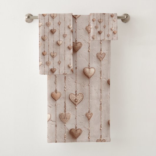 Vintage Lace Heart Strings バスタオルセット (インサイチュ)