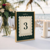 Vintage Lace Old Money Wedding Table Number  招待状