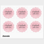 Vintage Lace Pink Thank You Sticker Sheet スクエアシール (シート)