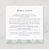 Vintage Lace Wedding Directions Card エンクロージャーカード (正面)