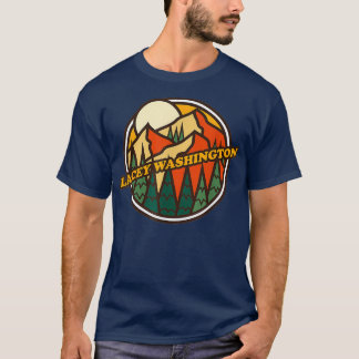 Vintage Lacey Washington Mountain Hiking Print Tシャツ