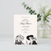 Vintage ladies baby shower  招待状 (スタンド正面)