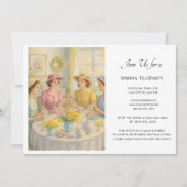 Vintage Ladies Spring Tea Party  招待状 (正面)