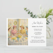 Vintage Ladies Spring Tea Party  招待状 (スタンド正面)