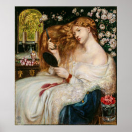 Vintage Lady Lilith by Dante Gabriel Rossetti      ポスター