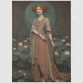 Vintage Lady Waterlily Decoupage Tissue Paper 薄葉紙 (正面)