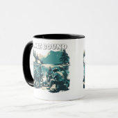 Vintage Lake Bound Camping Campfire Graphic マグカップ (正面左)