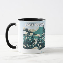 Vintage Lake Bound Camping Campfire Graphic マグカップ