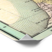 Vintage Lake Michigan Map 1838 Poster ポスター (角)