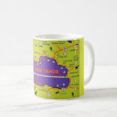 Vintage Lake Tahoe Map Mug コーヒーマグカップ (正面右)