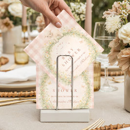 Vintage Lamb Floral Baby Shower スタンダードカクテルナプキン