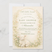 Vintage Lamb Meadow Arch Baby Shower 招待状 (正面)