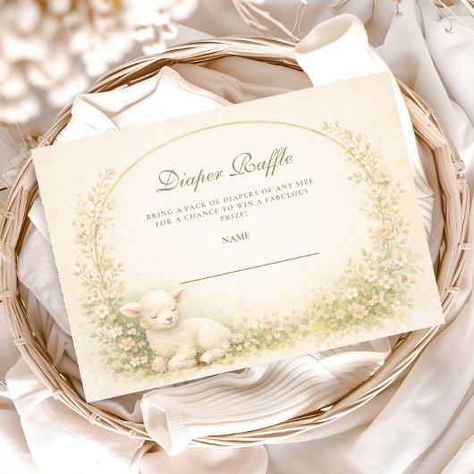 Vintage Lamb Meadow Arch Diapper Raffle エンクロージャーカード
