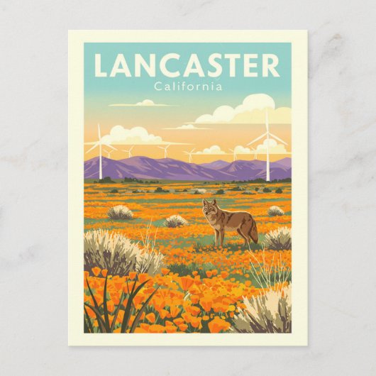 Vintage Lancaster California ポストカード (正面)