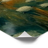 Vintage Landscape Mountains Wildflowers ポスター (コーナー)