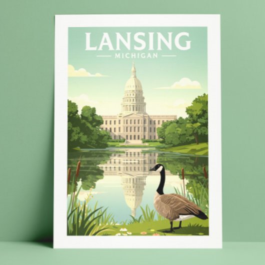 Vintage Lansing Michigan ポストカード