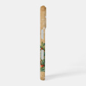 Vintage lantern Christmas holly pine rustic iPhone 16ケース (右側面)