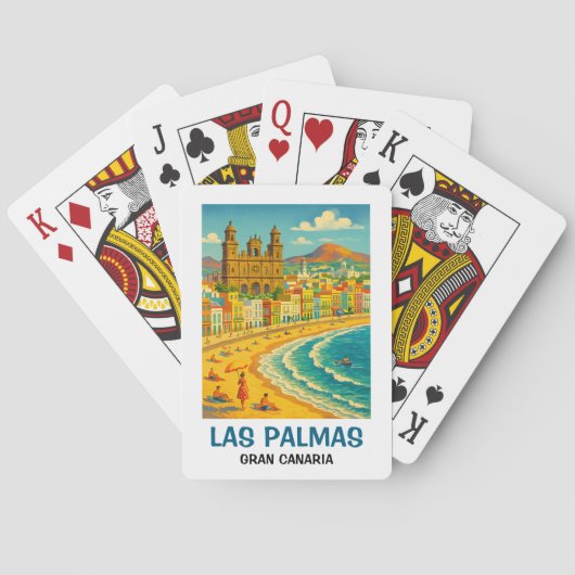 Vintage Las Palmas Gran Canaria Canteras Beach トランプ (裏面)