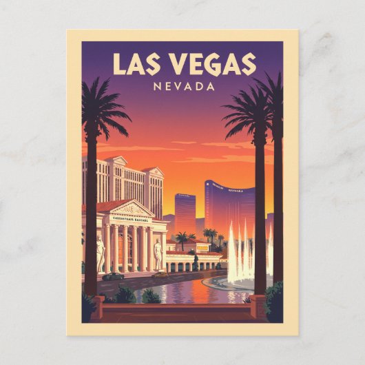 Vintage Las Vegas Nevada ポストカード (正面)