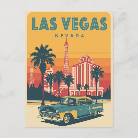 Vintage Las Vegas Nevada Travel ポストカード (正面)